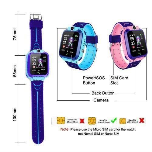 10€ sur Montre Enfant GPS Suivi téléphone intelligent avec surveillance  Emergent SOS (Bleu) - Montre connectée - Achat & prix
