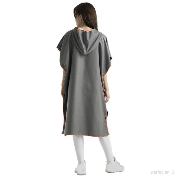 Poncho De Bain Adulte Serviette De Plage À Capuche En Microfibre Pour Adultes, À Séchage Rapide, Ponch Poncho De Plage Femme
