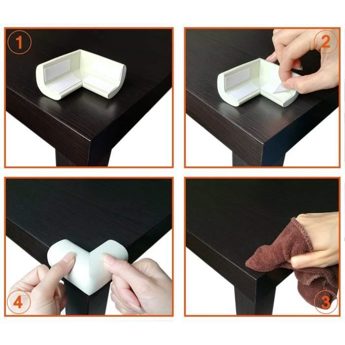 Lot De 8 Protections D'angle En Mousse Pour Meubles, Table, Bureau - Protection Des Coins Pour Bébés, Tout-petits, Enfants - Gris
