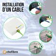 Octofibre - Cable Fibre Optique Freebox - 10m - Renforcée avec Blindage Kevlar - Rallonge-Jarretiere Fibre Optique - SC APC ve[13]-3