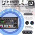 Mixeur DJ avec Microphone et Carte Son , Portable Mélangeur Audio DJ Contrôleur Studio avec effets de mixage et changeur de voix-3