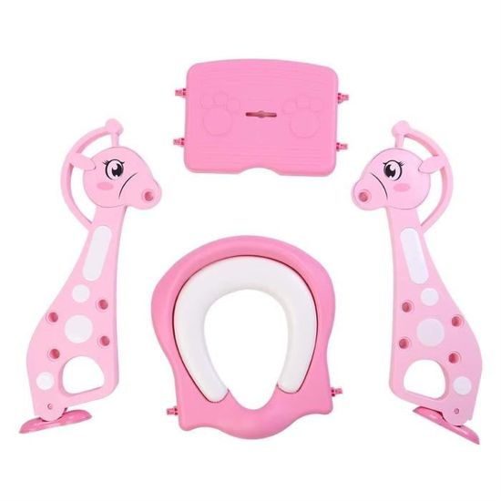 Reducteur De Toilette Pour Bebe Fille Anti Derapant Reducteur Wc Grand Avec Echelle Entraineur Pot Enfants Sieges De Pot Rose Tam Cdiscount Puericulture Eveil Bebe