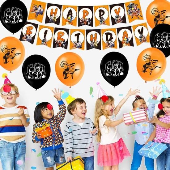 Naruto Theme Fete Ensemble Japonais Anime Joyeux Anniversaire Banniere Ballon Gateau Carte Combinaison Fete Cdiscount Maison