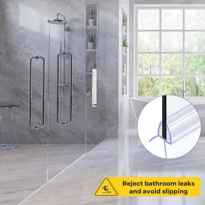 2x SEALIS Joint Porte Douche 100 cm | pour Paroi Douche & Pare Baignoire de 5, 6, 7 et 8 mm d