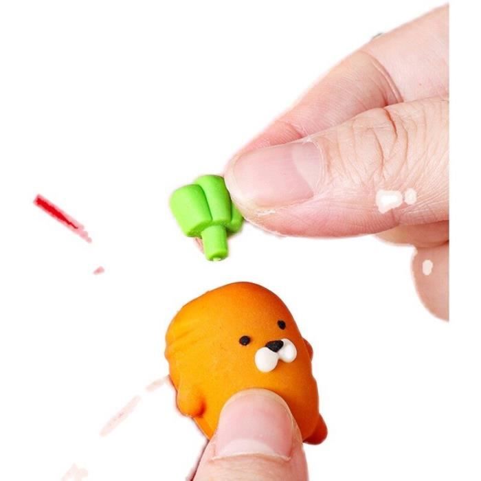 KOMBIUDA Lot de 10 gommes à lèvres pour enfants - Gommes sûres avec motif de fruits attrayant - Gommes de papeterie pour récompenser et éduquer vos petits - Couleur aléatoire