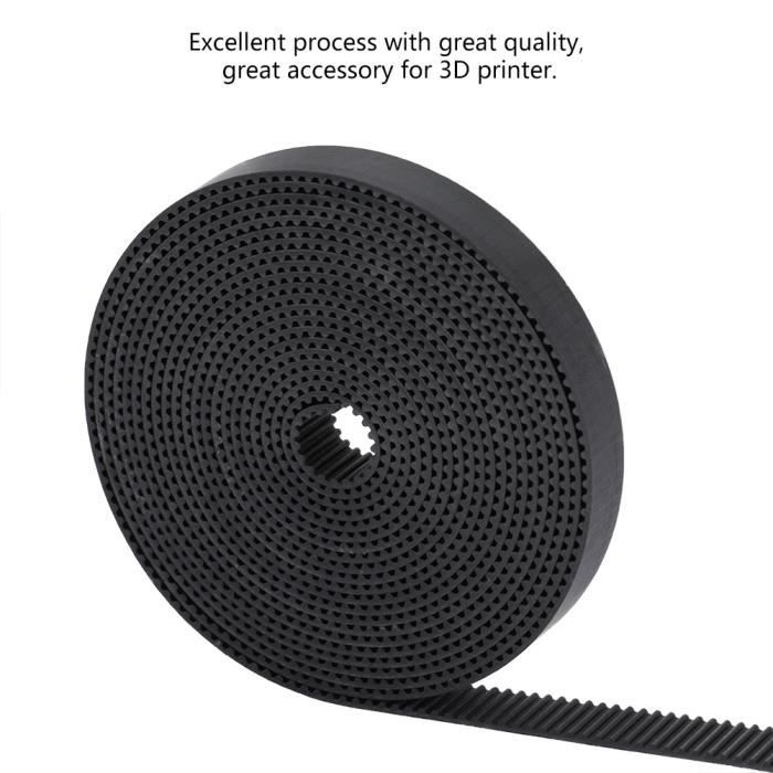 Courroie GT2 6mm X 5m HANGLIFE - Pour Imprimante 3D Avec Boucles Cuivre