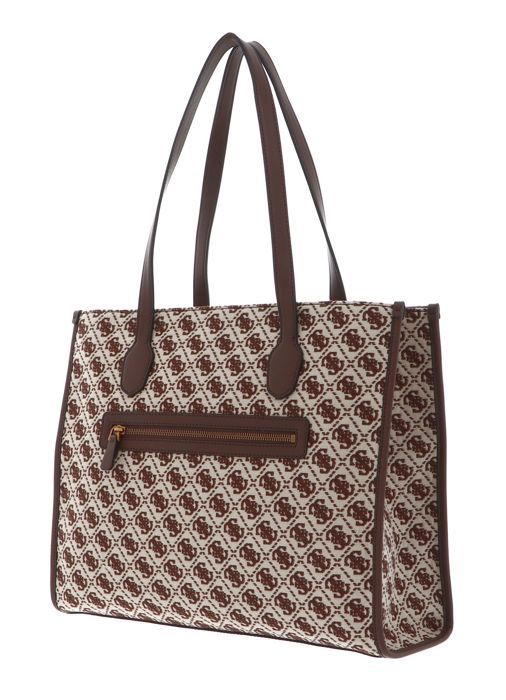 Sac main femme Guess Izzy Girlfriend brown logo TU Achat