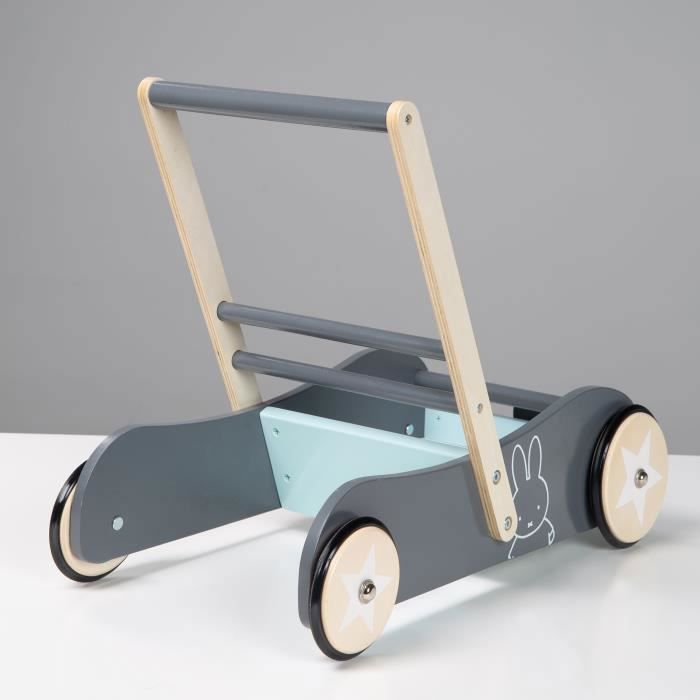 GOPLUS Trotteur en Bois, Chariot de Marche Montessori pour Bébé
