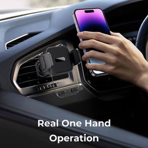 Support Téléphone Voiture Pliable - Double Mode, Fixation Grille Aération, Compatible 4.7-12.9 Pouces