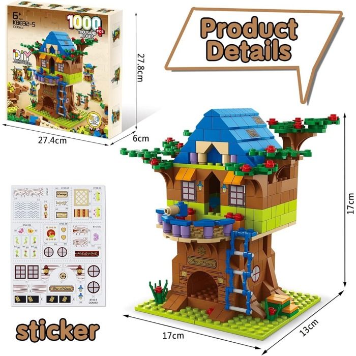 Minecraft Tree House 6-en-1 Jouet de construction en briques Minecraft ...