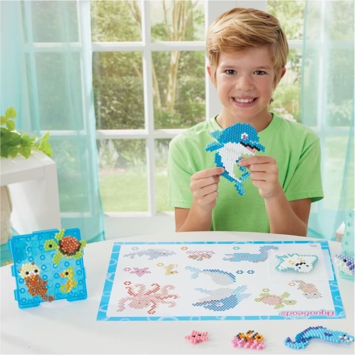 Aquabeads Kit La Vie Aquatique - Coffret Perles à Eau Animaux Marins Pour Enfants Dès 4 Ans