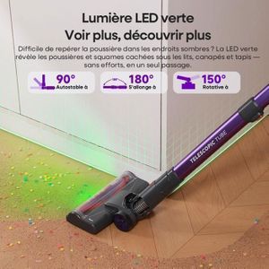 Aspirateur Balai Sans Fil Laresar X11 - Très Puissant 550W, Sans Sac, Autonomie 60 Min