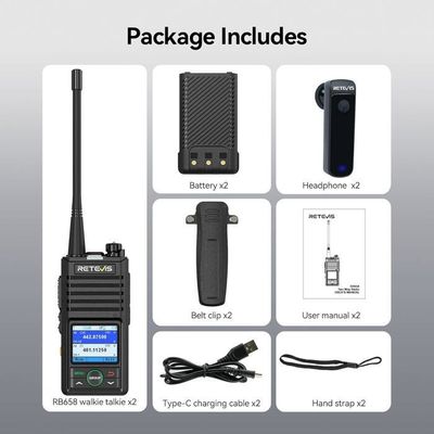 Pack De 4 Talkies-walkies Retevis RB658 Avec Bluetooth Et Appli - Professionnels, 1800 MAh, Portée Longue Distance - 13