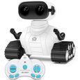 Robot pour enfants rechargeable - Jouet télécommandé avec yeux LED - Musique et sons intéressants - Cadeau pour garçons et filles-0