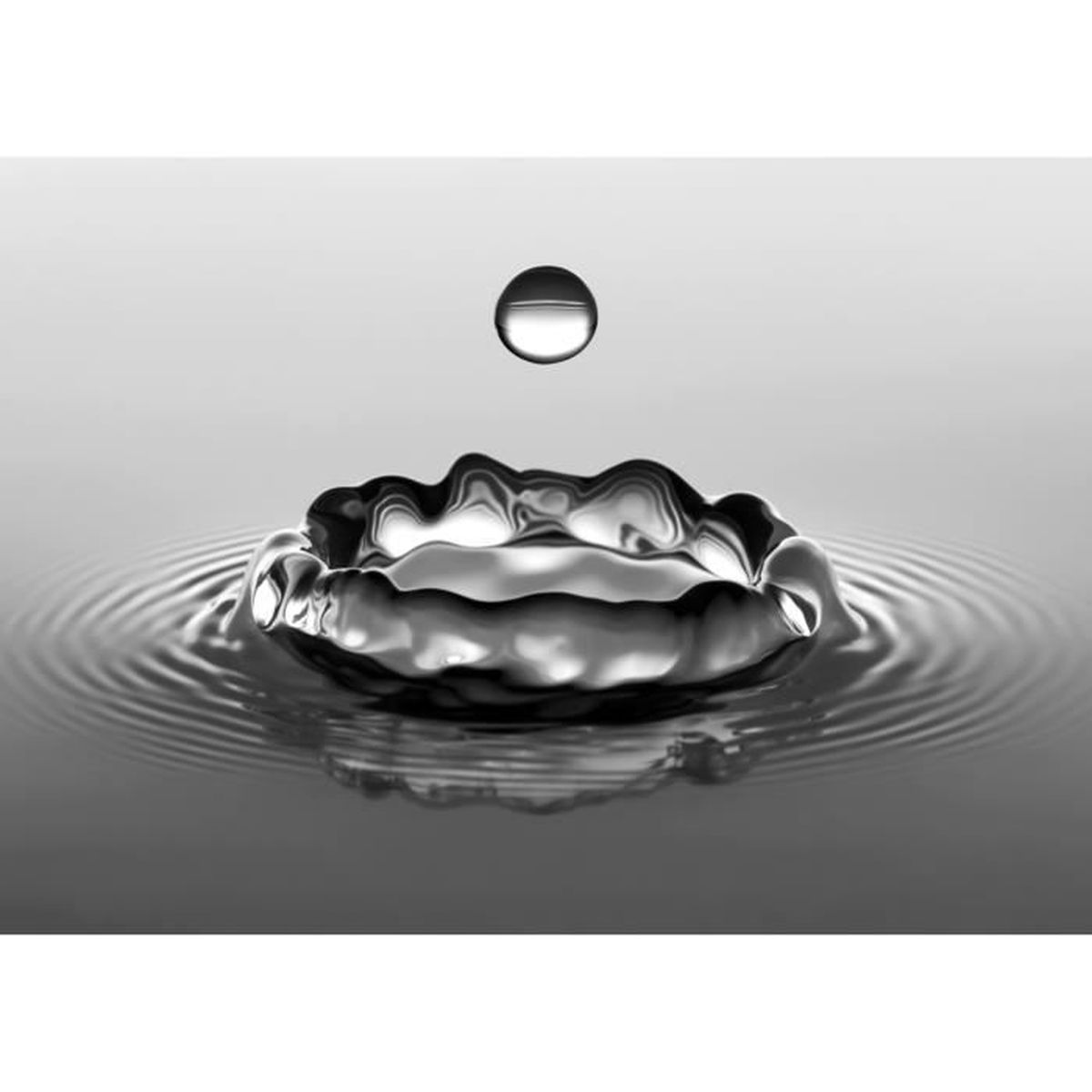 Pp2527ws Gouttes Coeur Eau Toile Imprimer Wall Art Xxl