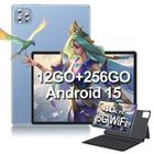MICREAR Tablette Android 15, écran tactile de 10,36 pouces, 12 Go + 256 Go (Extension de carte TF de 1TB), WiFi 5/Bluetooth 5.0-Bleu