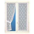 HOME MAISON Paire de rideaux Bonne-Femme avec embrasses Blanc 60x220 cm