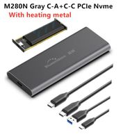 M280n gris c-a c-c - disque dur externe NVME SSD M2, USB boîtier SSD, 10Gbps, coque en aluminium, haute vites