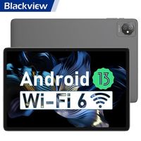 Blackview Tab 70 WiFi Tablette Tactile 10.1 pouces HD+ IPS Android 13 2.4G+5G WiFi 6, RAM 8 Go ROM 64 Go/SD 1 To 6580mAh  - Gris