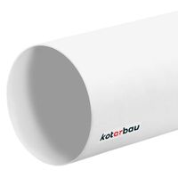 Tuyau de ventilation 1500 mm - Canal rond - 150 mm - Tube rond en PVC - Blanc - KOTARBAU®