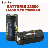 ®cBOX Batterie rechargeables 32650 7500mAh, Tête Plate