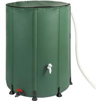 Réservoir récupérateur d'eau de pluie pliable - TERRE JARDIN - 250 Litres - Vert - PVC