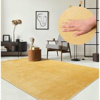 Tapis pour le salon ou de chambre - dore - 160x220 cm | Rectangulaire | Lavable jusqu'à 30 degrés | Tapis LOFT de The Carpet