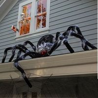 Décoration d'Halloween en forme d'araignée,YSTP araignée géante pour l'extérieur, décoration de fête d'Halloween (150 cm)