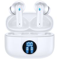 Ecouteur Sans Fil Réduction du Bruit ANC et ENC ZINGBIRD Casque Bluetooth 5.3 Écran LED Étanche IP6 30H d'Autonomie Son Stéréo