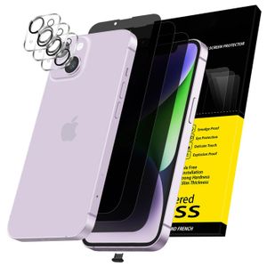 Protection IPhone : Verre Trempé Ultra-Résistant 9H Pour IPhone 7 à 12 Pro Max - Transparent, Antichoc Et Antitraces