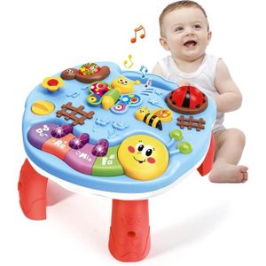 Table Activité Bébé 6 en 1 - AQSACOKIYA - Jouet Enfant Jeux Bebe 1 2 3 Ans  - Rouge - Multifonctionnel - Musical - Cdiscount Puériculture & Eveil bébé