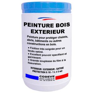 PEINTURE - VERNIS Peinture Bois Exterieur - Pot 1 L   - Codeve Bois - 9002 - Blanc gris