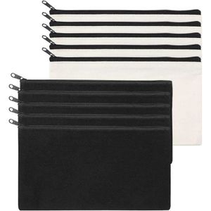 Pochette en coton, fermeture zippée - 19 x 13,5 cm - Supports tissus - 10  Doigts