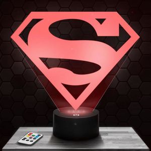 LAMPE A POSER Lampe De Chevet, Veilleuse Tactile Logo Superman L