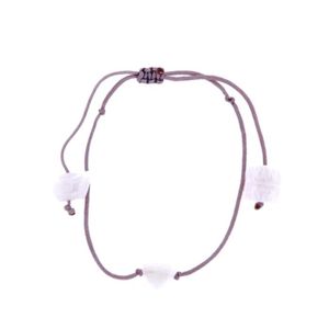 BRACELET - GOURMETTE Kanikan - bracelet mini coeur jade blanc bijou art