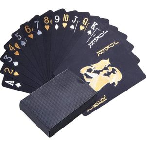 L'eau fixe 100% plastique Jeu de Cartes Noir Poker Cartes Poker Skat Cartes Ghost 
