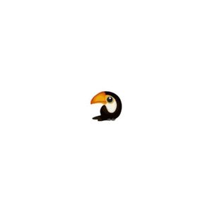 Autocollant Toucan oiseau sticker 2 Taille:8 cm
