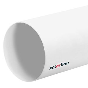 TUYAU - TUBE - FLEXIBLE  Tuyau de ventilation 1500 mm - Canal rond - 150 mm - Tube rond en PVC - Blanc - KOTARBAU®