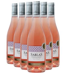 VIN ROSE Côtes du Rhône Sablas Rosé 2022 - Lot de 6x75cl - 