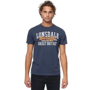 T-SHIRT T-shirt Lonsdale Dervaig - marl navy/orange/white 