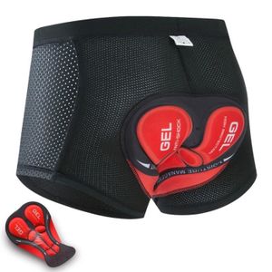 CUISSARD DE CYCLISME Shorts de Cyclisme Cuissard Velo Hommes - Rouge - Rembourrage en Gel 3D - Tissu Respirant