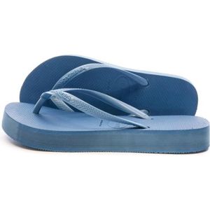 TONG Tongs Femme Havaianas Slim Flatform Glitter - Bleu - Semelle en caoutchouc à plateforme