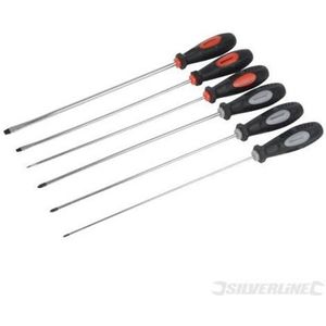 6 Pièce Précision Extra-Long Tournevis Set-fendue /& phillips PHILIPS
