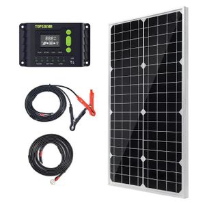 KIT PHOTOVOLTAIQUE 23W 12V monocristallin solaire solaire panneau solaire kit de cellule solaire avec chargeur solaire 10A contrôleur de chargeur d58