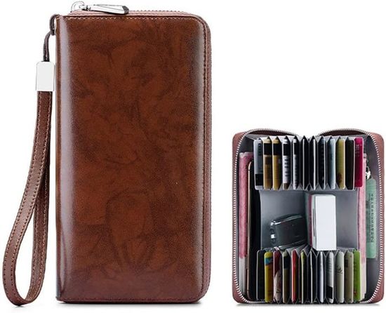 Portefeuille Homme En Cuir Avec Fermeture éclair Et Protection RFID - Noir, Neuf Sans étiquettes