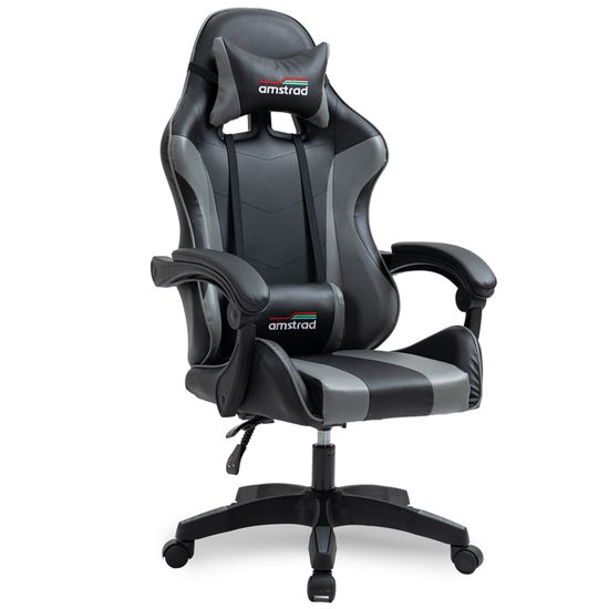 Pack Bureau Gamer Amstrad DESK120Z & Fauteuil Ultimate - Bureau 120 Cm Blanc, Style Carbone | Porte-gobelet, Support Casque Inclus - 7
