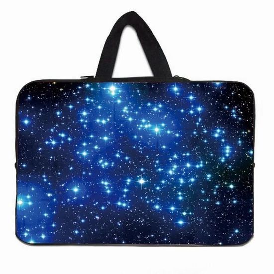 Housse Transport Néoprène Pour PC Portable 15" - 39.5x29 Cm, Double Fermeture, Poignée, Compatible 14-15.4" - 10