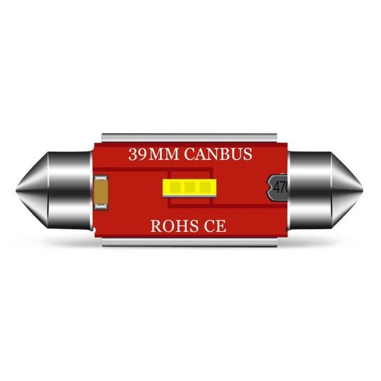 Ampoules LED Feston 31mm C5W - Lot De 6 - 400LM 6500K Blanc - Pour Dome Et Coffre Voiture
