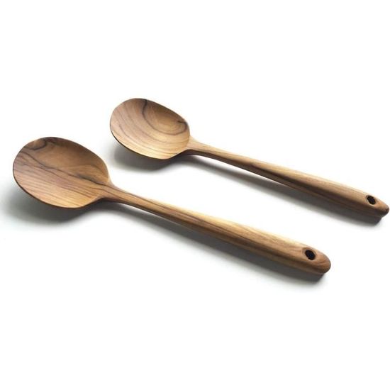 2 Cuillères De Service En Inox Avec Crochet - Longues Pour Hot Pot, Soupe Et Filtration - Idéales Cuisine Et Restaurant