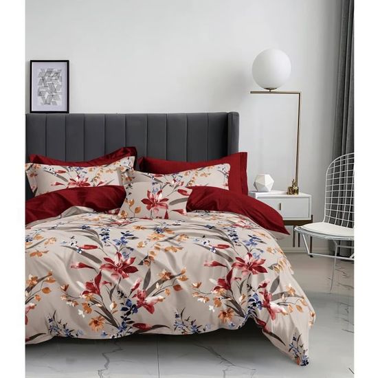 Couette Chaude 600 GSM Réversible Bicolore – 220x240 Cm, Microfibre Douce – Blanc Cassé + Blanc, Lavable Machine, Confort Extrême